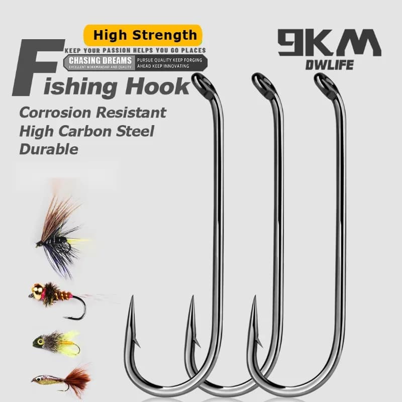 50pcs Cangkuk Jig Lalat Mikro Berbarb