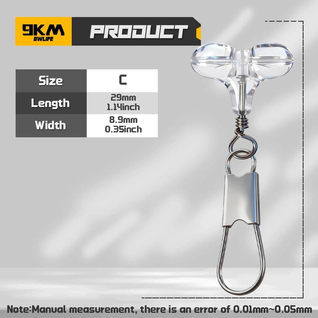 Manik Silang Memancing Bentuk-T dengan Snap, 15 Pcs