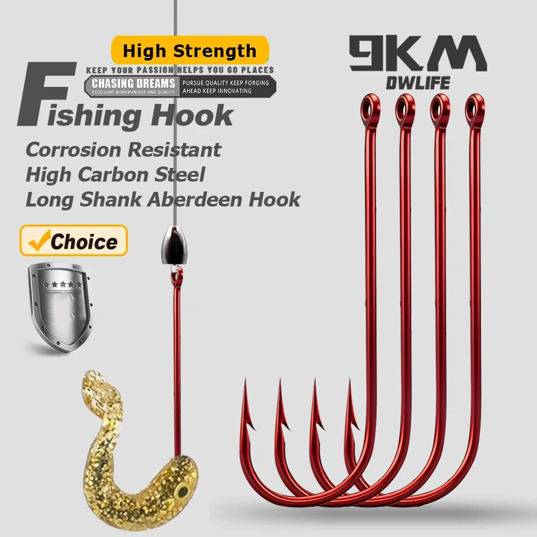 Kail Aberdeen Merah Batang Panjang Dawai Ringan, 50-200 Pcs