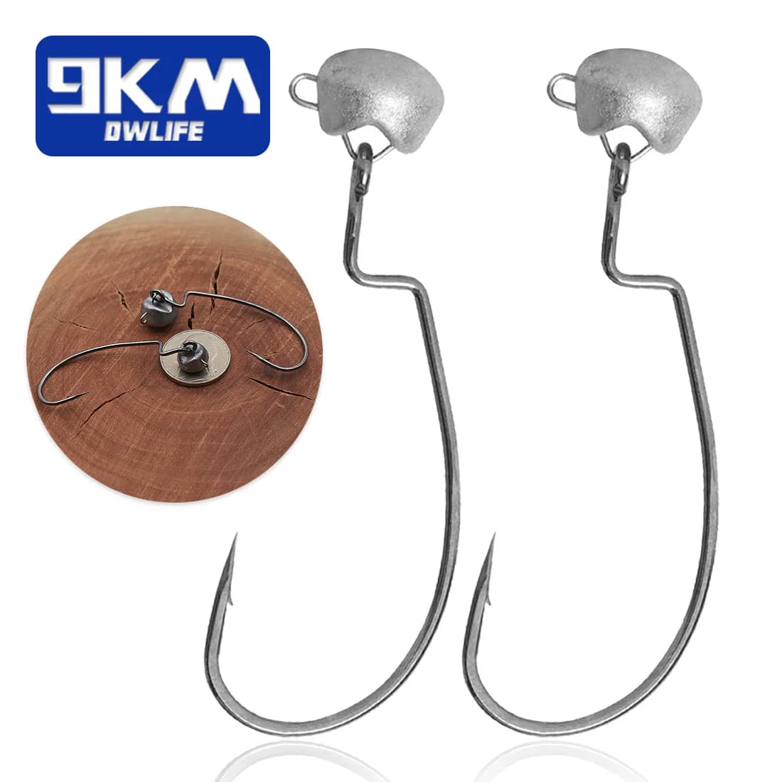 Cangkuk Cacing Offset Jarak Lebar 10-30 Pcs