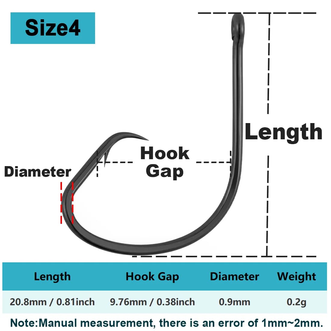 Cangkuk Bulatan Offset untuk Rigging Umpan Hidup