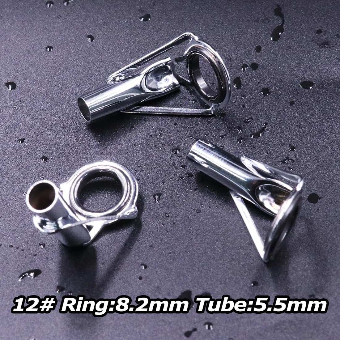 5pcs Hujung Panduan Rod Keluli Tahan Karat dengan Cincin Seramik