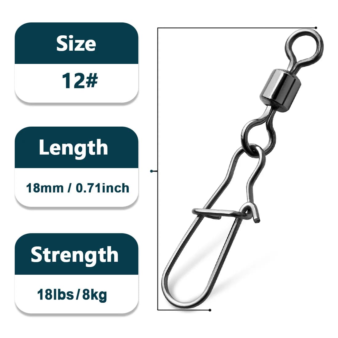 Snap Swivel Duo-Lock Reka Bentuk Barrel