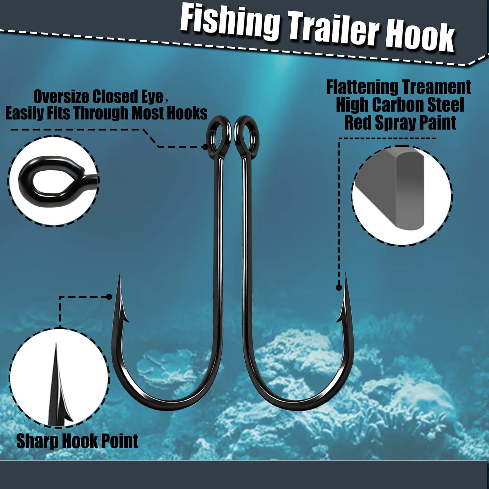 Kail Trailer untuk Spinnerbait, 50-200pcs