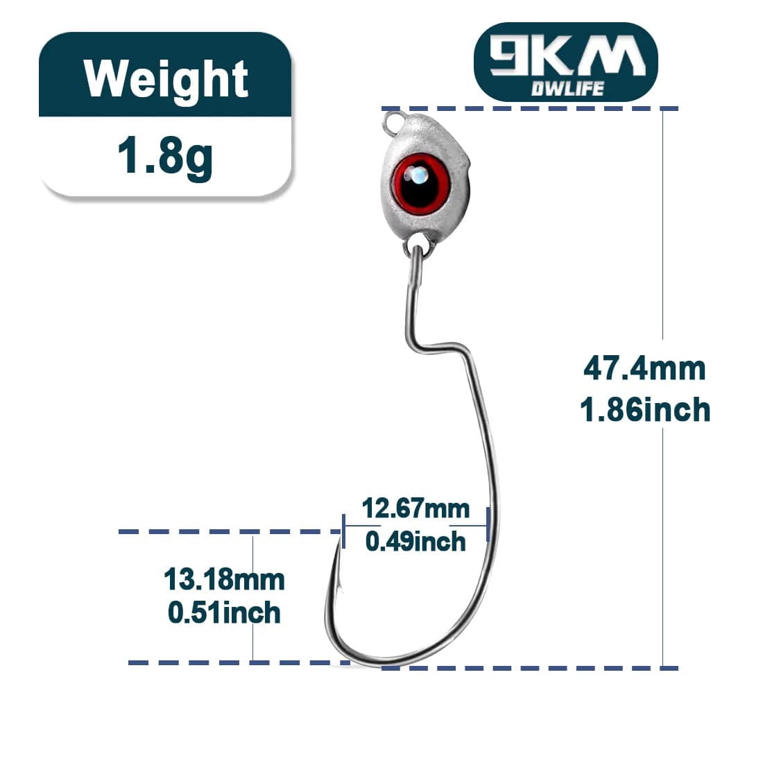 Kepala Jig Kail Swimbait, 10-30 Pcs