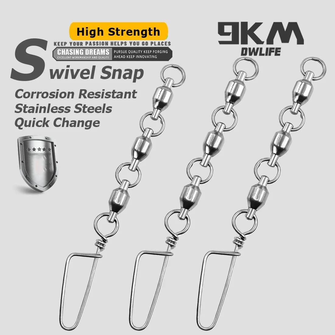 5pcs Snap Swivel Bearing Bola 3-Sendi