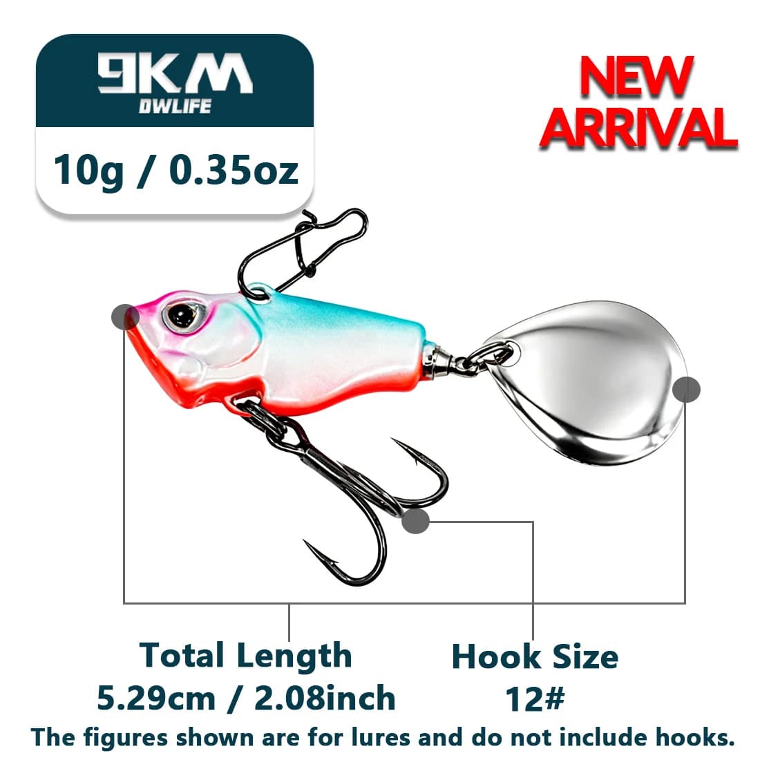 Umpan Crankbait VIB Penenggelaman dengan Pemutar Ekor