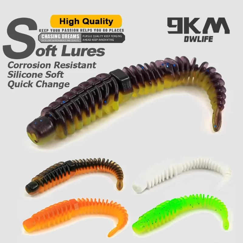 Umpan Renang Plastik Lembut untuk Jigging Ikan Trout dan Bass