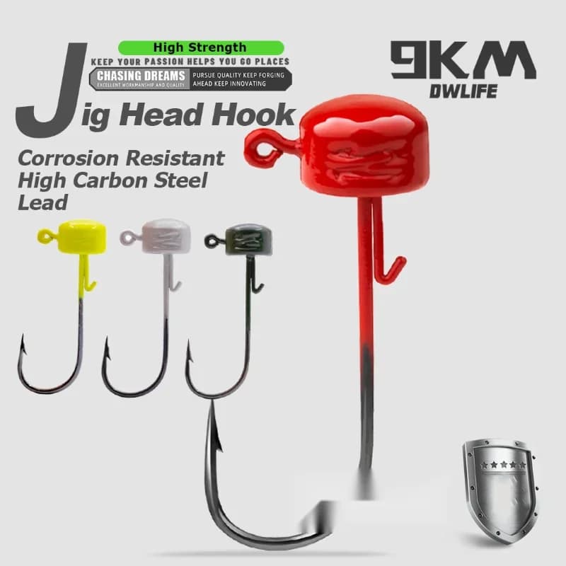 5pcs Kepala Jig Ned Rig Bentuk Cendawan Tanpa Rumpai