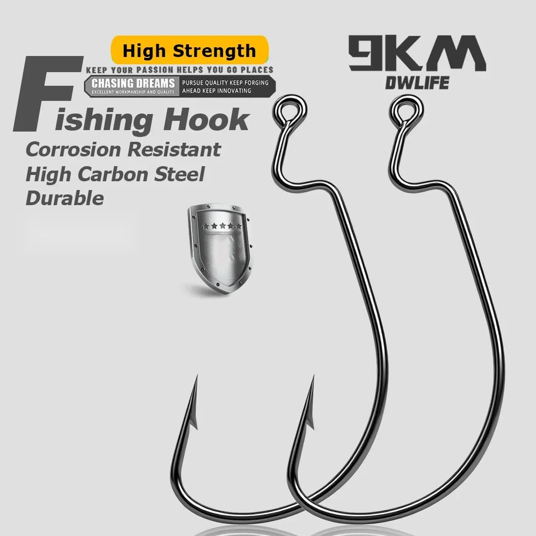 Cangkuk Worm Offset EWG untuk Memancing Bass Rig Texas