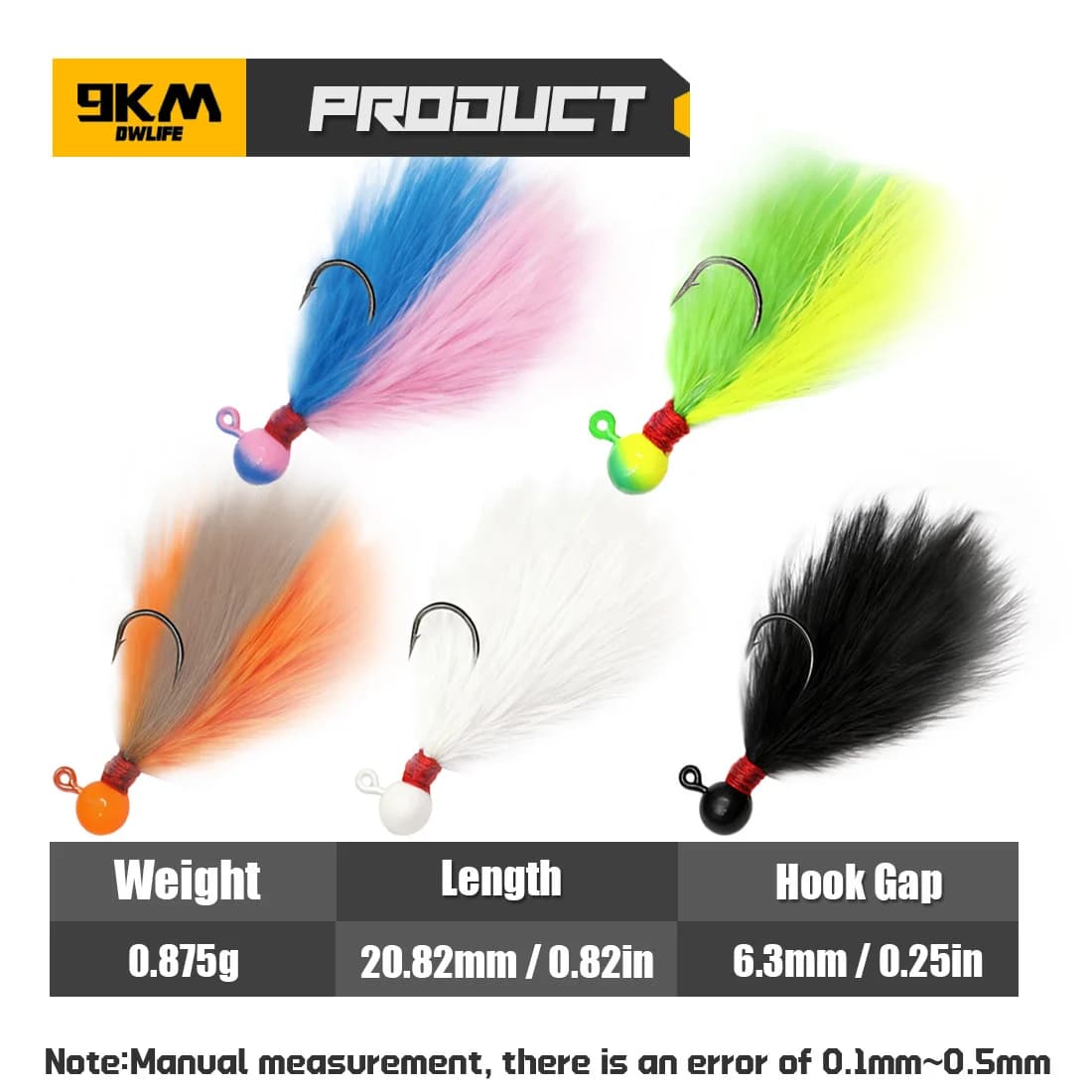 5Pcs Set Jig Bulu Marabou Pelbagai Warna