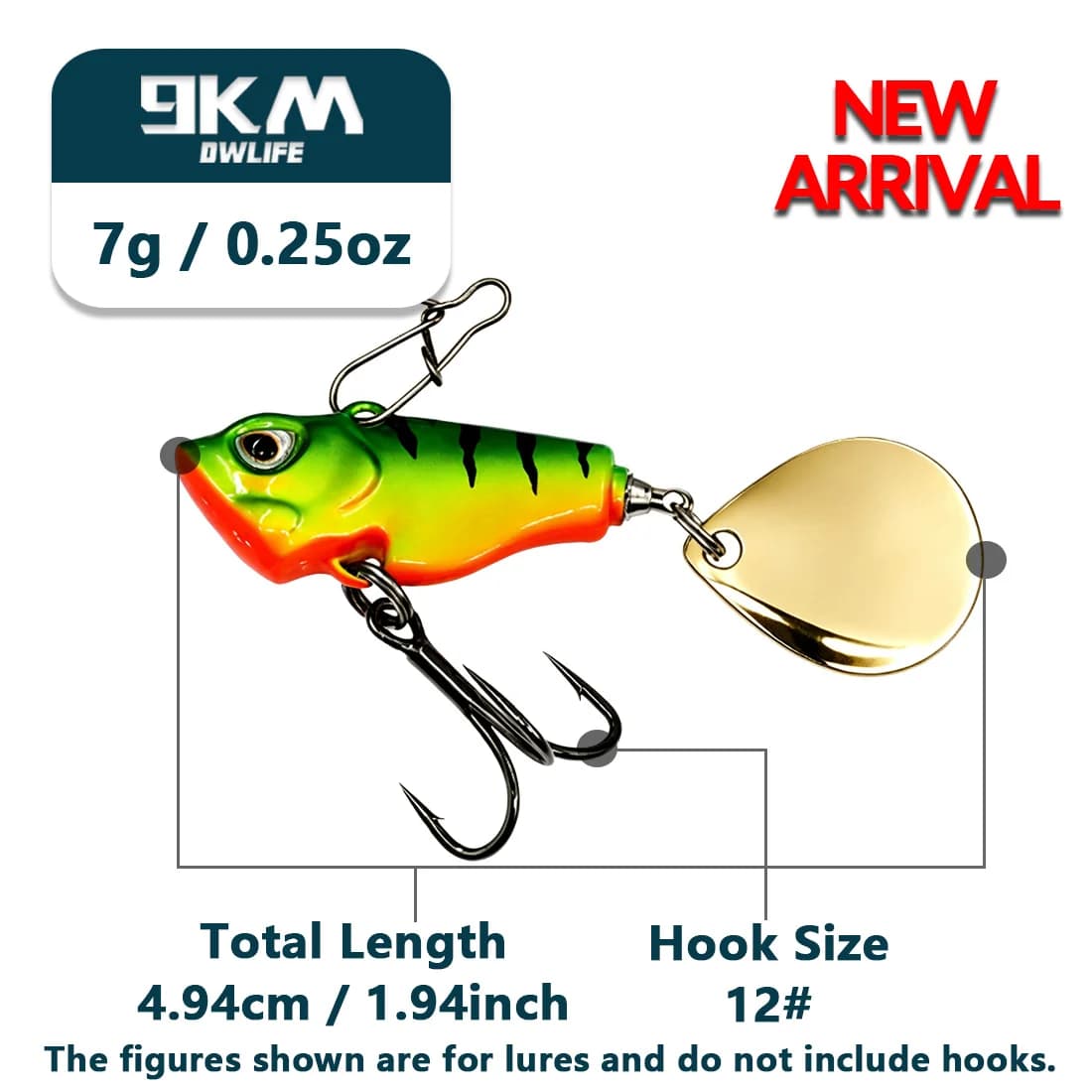 Umpan Crankbait VIB Penenggelaman dengan Pemutar Ekor