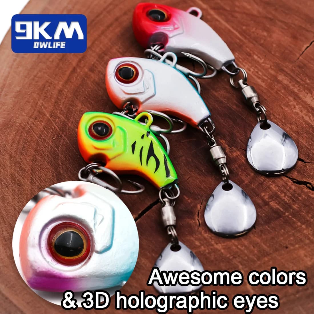 Umpan Crankbait VIB Penenggelaman dengan Pemutar Ekor