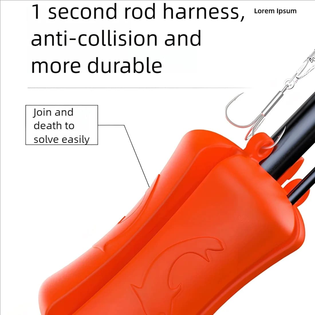Klip Rod Pancing dengan Pemegang Perlindungan Mata Kail, 2 Keping