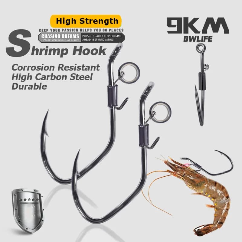 Cangkuk Pemegang Udang Hidup & Ikan Keli, 10 Pcs