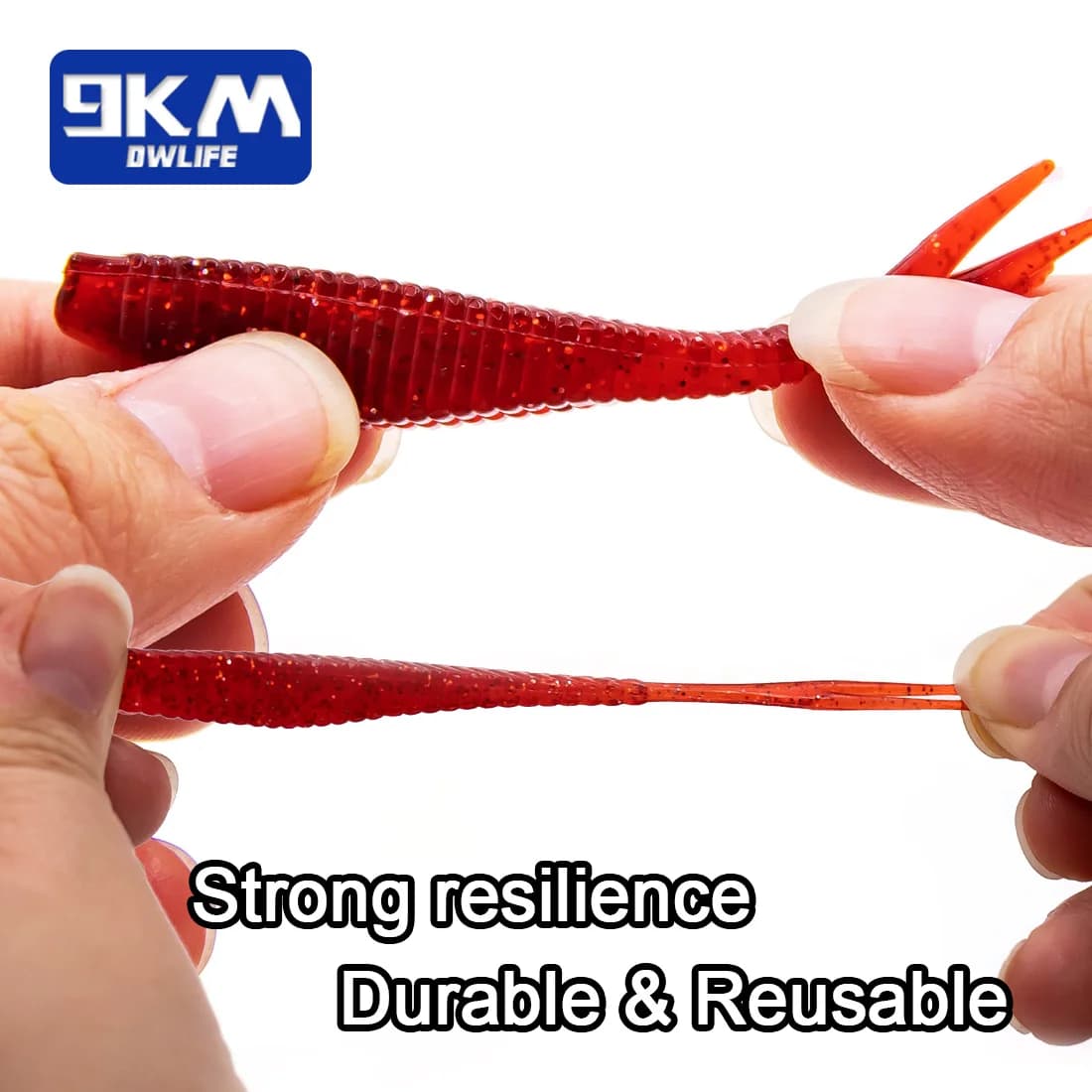 Umpan Renang Plastik Lunak Ekor Berbelah, 15 Keping, 7cm