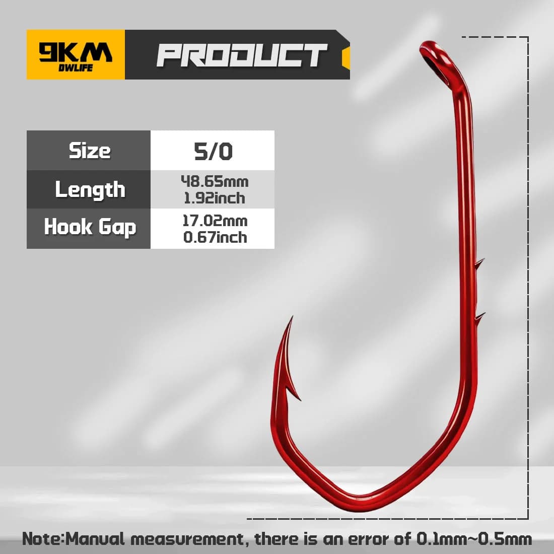 Mata Kail Pemegang Umpan Offset Merah Gaya V-Bend Cacing