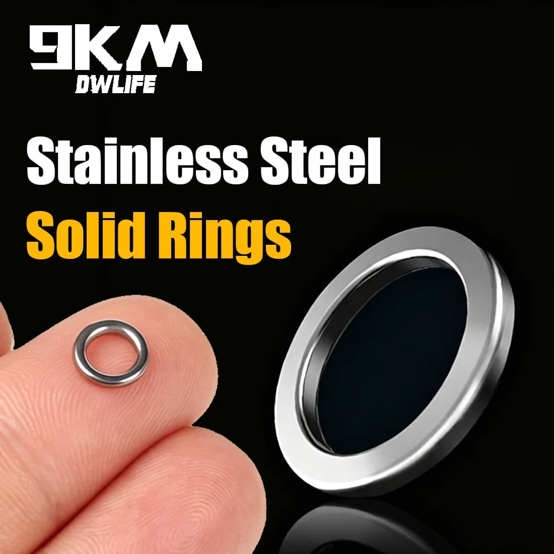 Cincin Keluli Tahan Karat Padat untuk Kail Bantuan dan Jig
