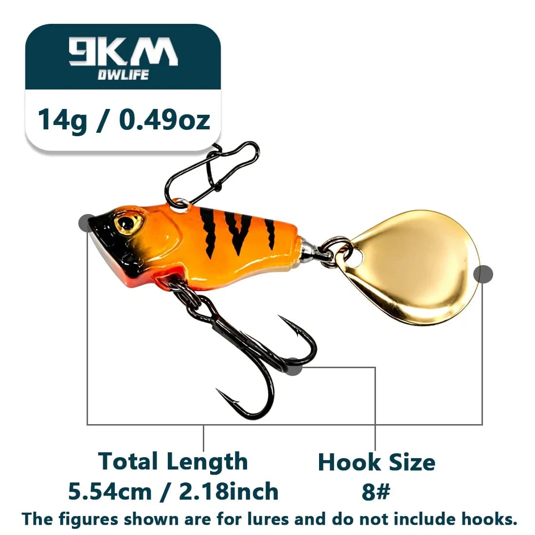 Umpan Crankbait VIB Penenggelaman dengan Pemutar Ekor