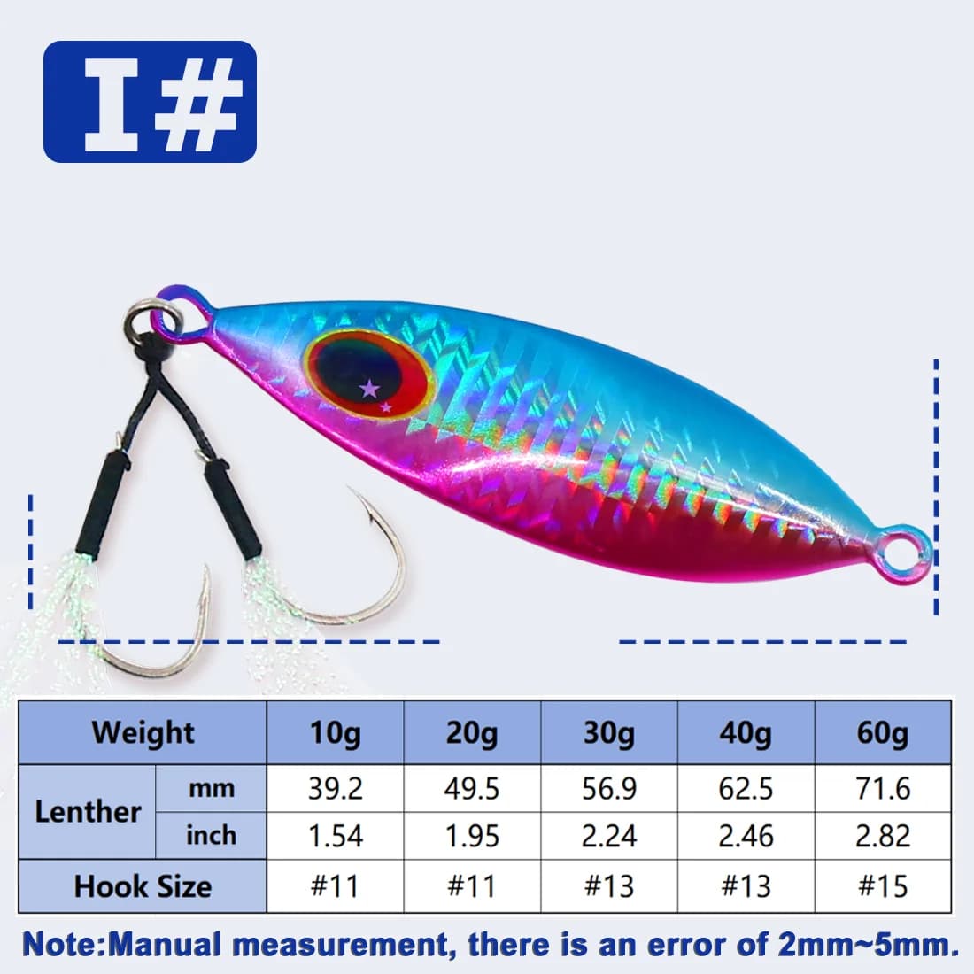 Umpan Sudu Jigging Air Masin 5-20g